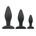 Easytoys Rocket - analinis dildo rinkinys - juodas (3 dalių) 