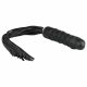 Easytoys Flogger - botagas ir silikoninis dildo viename (juodas) 