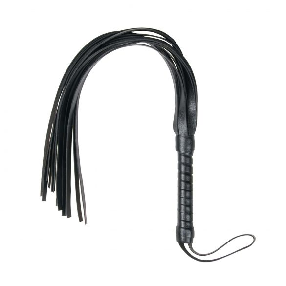 Easytoys Flogger - švelni dirbt. odos botagėlė (juoda)