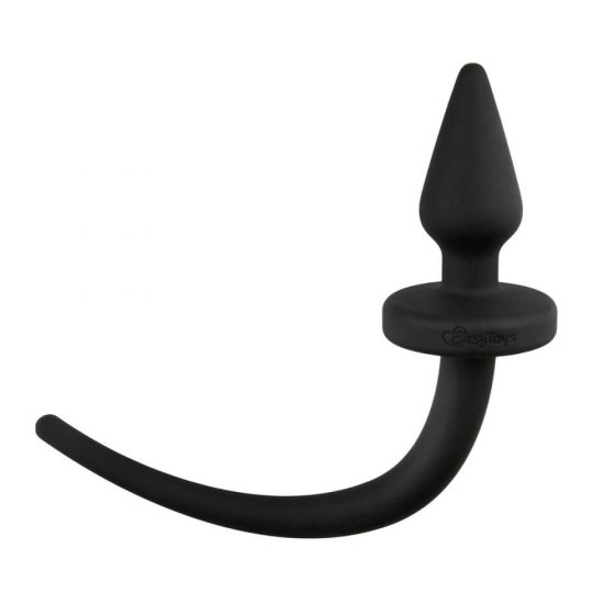 Easytoys Šuns Uodega - analinis dildo (juoda)