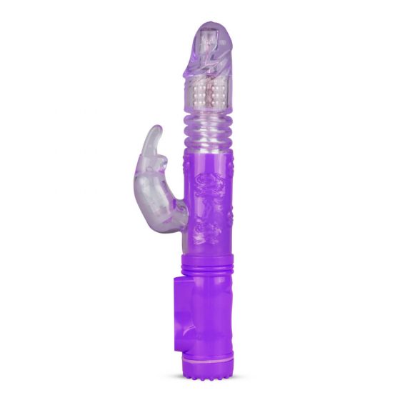 Easytoys – stumdomasis-sukamasis triušelis klitorinis vibratorius (violetinis-permatomas)