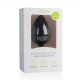 Easytoys Deimantas - balto akmens analinis dildo (didelis) - juodas 