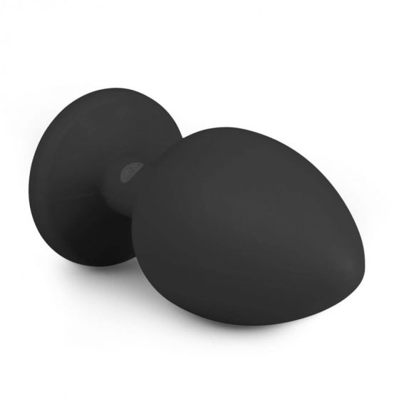 Easytoys Deimantas - balto akmens analinis dildo (didelis) - juodas