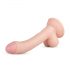 Tikra Fantazija Vince - dildo su kapšeliais ir apyvarpe - 19,5 cm (natūrali spalva)