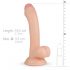 Real Fantasy Vince - dildo su kapšeliu ir apyvarpė - 19,5 cm (natūralus)