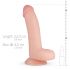 Real Fantasy Cliff - realistiškas dildo su sėklidėmis - 22cm (natūrali spalva) 