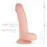 Real Fantasy Cliff - realistiškas dildo su sėklidėmis - 22cm (natūrali spalva) 