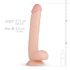 Real Fantasy Elvin - tikroviškas dildo su sėklidėmis - 28 cm (natūralus) 