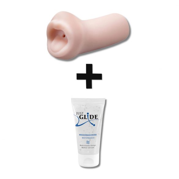 Oral Sex Starter Kit - Solo (Masturbator, Lubricant) 