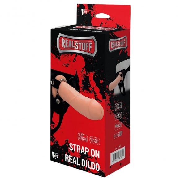 RealStuff Prisisegamas Diržų - realistiškas prisegamas dildo (natūralus) 