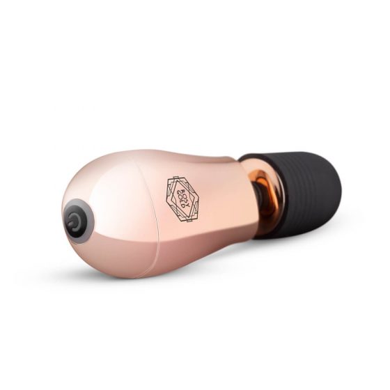 Rosy Gold Mini Wand - įkraunamas masažuoklis vibratorius (rožinis auksas)