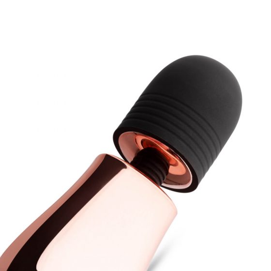 Rosy Gold Mini Wand - įkraunamas masažuoklis vibratorius (rožinis auksas)