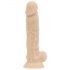 „Real Fantasy Ashton“ – sėklidėmis, tikroviškas dildo – 20,5 cm (natūralus)