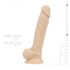 „Real Fantasy Ashton“ – sėklidėmis, tikroviškas dildo – 20,5 cm (natūralus)