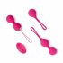 Easytoys LoveBalls - vibruojančių geišos kamuoliukų rinkinys - 3 dalių (rožinis)