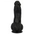 Easytoys - tikroviškas dildo su sėklidėmis - 12 cm (juodas)