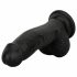 Easytoys - tikroviškas dildo su sėklidėmis - 12 cm (juodas)