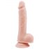 Ponas Dixx 7.6 - siurbtuku pritvirtinamas dildo su sėklidėmis - natūralus (19,5cm) 