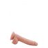 Ponas Dixx 7.6 - siurbtuku pritvirtinamas dildo su sėklidėmis - natūralus (19,5cm) 