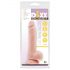 Ponas Dixx 7.6 - siurbtuku pritvirtinamas dildo su sėklidėmis - natūralus (19,5cm) 