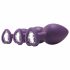 Flirts analinis treniruočių rinkinys - analinių dildo rinkinys (3vnt) - violetinė 