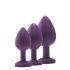 Flirts analinis treniruočių rinkinys - analinių dildo rinkinys (3vnt) - violetinė 