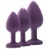 Flirts analinis treniruočių rinkinys - analinių dildo rinkinys (3vnt) - violetinė 