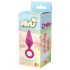 Flirts Pull Plug - mažas analinis dildo (rožinis)