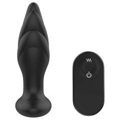   Tamsūs Geismai Angelina - įkraunamas, nuotoliniu būdu valdomas analinis vibratorius (juodas)