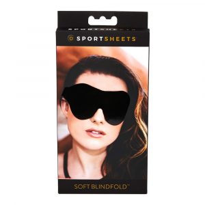 Sportsheets - minkštas, tamprus akių raištis (juodas)