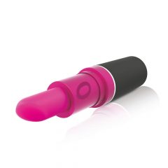 Šaukiančioji lūpdažis - vibratorius (juoda-rožinė)