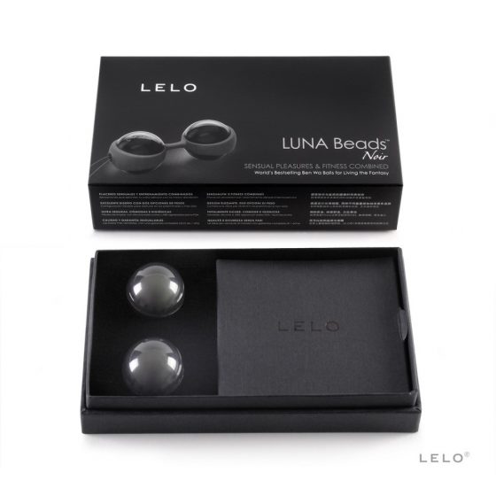 LELO Luna Noir - reguliuojami geišų kamuoliukai
