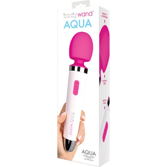 Bodywand Aqua Wand - atsparus vandeniui masažuoklis vibratorius (baltas-rožinis) 