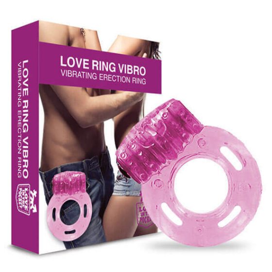 Love in the Pocket - vienkartinis vibracinis varpos žiedas (rožinis)