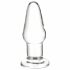 GLAS - klasikinis stiklinis analinis dildo (permatomas) 