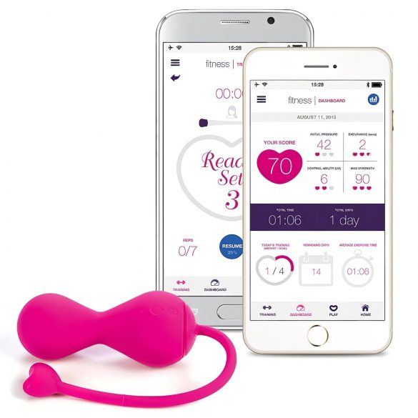 LOVELIFE BY OHMIBOD - KRUSH - Išmanios geišos kamuoliukai (rožinė)