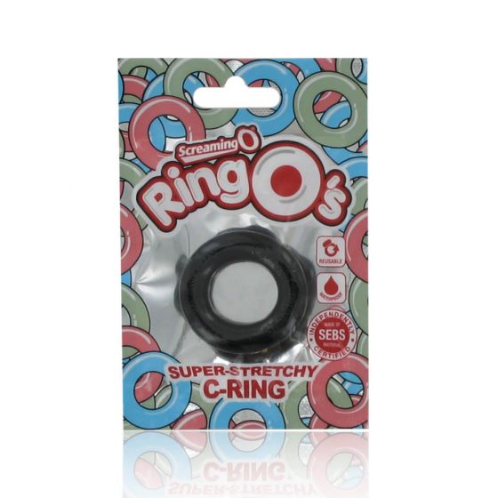 Screaming O - silikoninis penio žiedas (juodas)