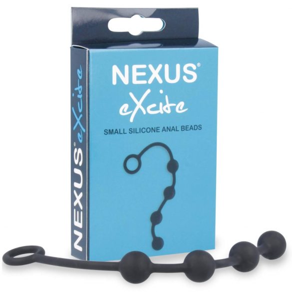 Nexus Excite - maža analinė karoliukų grandinė (4 karoliukai) - juoda