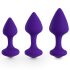 FEELZTOYS Bibi - analinis dildo rinkinys - violetinė (3 dalių) 