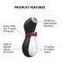 Satisfyer Penguin - įkraunamas, vandeniui atsparus klitorio stimuliatorius (juoda-balta)