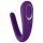 Satisfyer Double Classic - atsparus vandeniui, akumuliatorinis porų vibratorius (violetinis) 