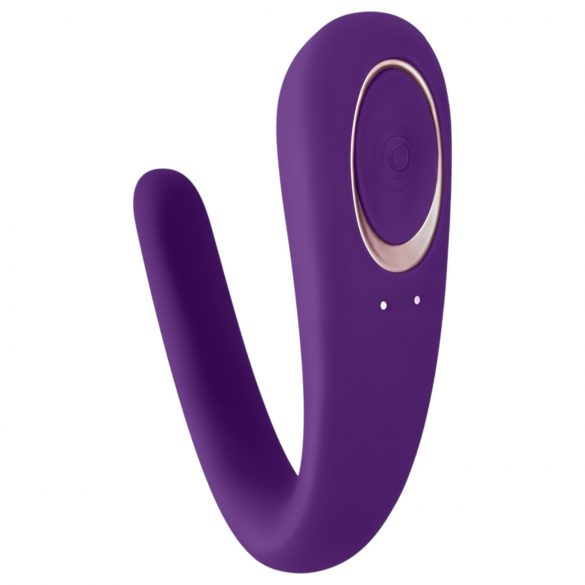 Satisfyer Double Classic - vandeniui atsparus, įkraunamas porinis vibratorius (violetinis)