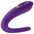 Satisfyer Double Classic - atsparus vandeniui, akumuliatorinis porų vibratorius (violetinis) 