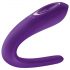 Satisfyer Double Classic - vandeniui atsparus, įkraunamas porinis vibratorius (violetinis)