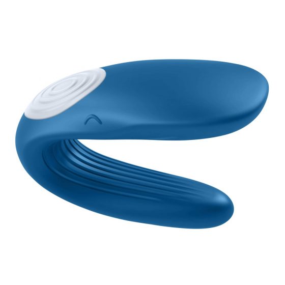 Satisfyer Double Whale – dviejų motorų porų vibratorius (mėlynas)