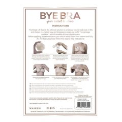   Bye Bra D-F - nematomi krūtų pakėlimo juostelės - nude (3 poros)