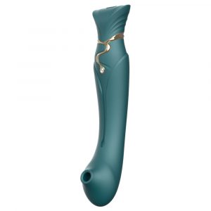 ZALO Queen - impulsinė G-taško ir klitorio vibratorius (žalias)