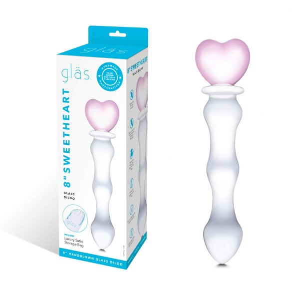 GLAS Sweetheart - permatoma anatominis stiklinis dildo 