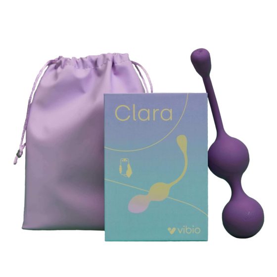 Vibio Clara - išmanioji, akumuliatorinė, vibruojanti geiša rutuliukai (violetinė)