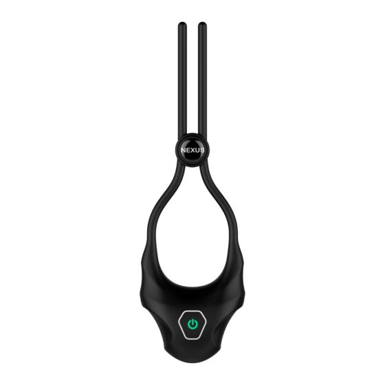 Nexus Forge - reguliuojamas, įkraunamas vibruojantis varpos žiedas (juodas)